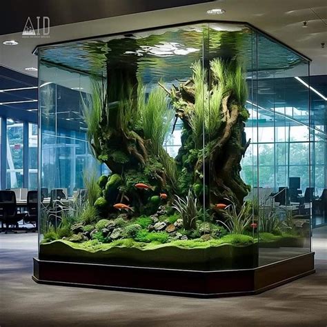 Aquascape In Office 🍀🍀 📷Aqua Infinity Design - AID | Wall aquarium ...