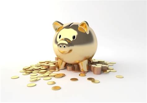 Premium AI Image | Piggy bank with coins