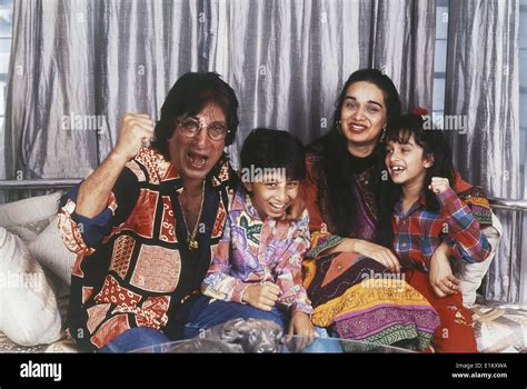 Portrait of Indian film actor Shakti Kapoor with his family Stock Photo ...