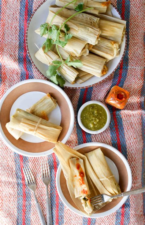 Vegetarian Tamales de Rajas con Queso - Hilah Cooking