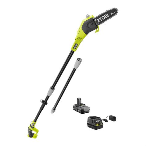 RYOBI ONE+ 8 in. 18-Volt Lithium-Ion Cordless Pole Saw 1.3 Ah Battery ...