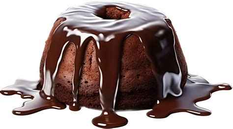 Chocolate lava cake with . 25064805 PNG