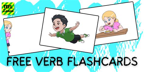 Free verb flashcards — TEFL Lemon: Free ESL lesson ideas and great ...