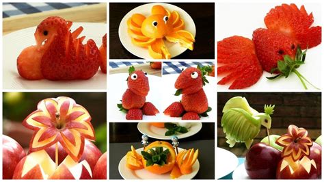 10 Simple Fruit Carving And Fruit Cutting Tricks - YouTube