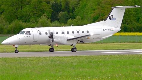 RARE! Embraer EMB-120 Brasilia Take-Off at Bern Great Turboprop Sounds ...