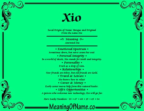 Xio - Meaning of Name