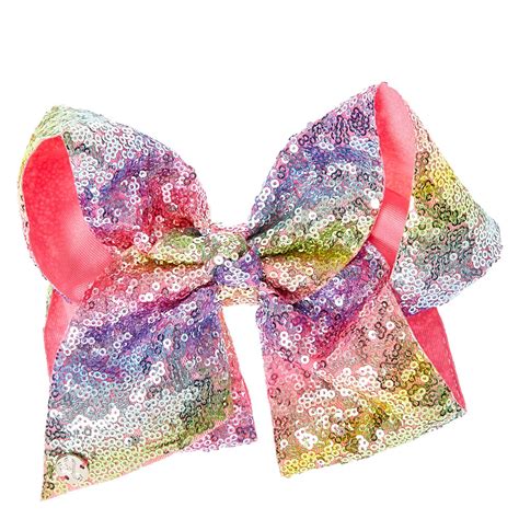 JoJo Siwa™ Large Rainbow Sequin Signature Hair Bow | Claire's