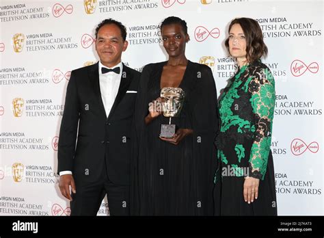 Peter de Jersey, Sheila Atim and Adele Romanski attend Bafta TV Awards ...