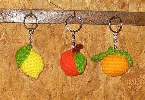 Fruit Keychains pattern by Mimi Alelis | Crochet bag pattern, Crochet fruit, Keychain