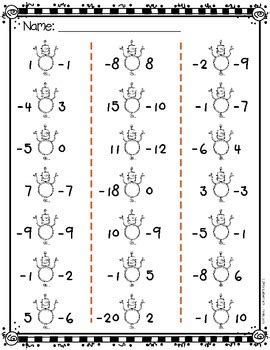 Comparing Integers Worksheets by Catherine S | Teachers Pay Teachers