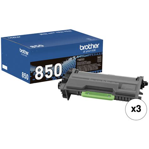 Brother TN850 High Yield Toner Cartridge (3-Pack) B&H Photo