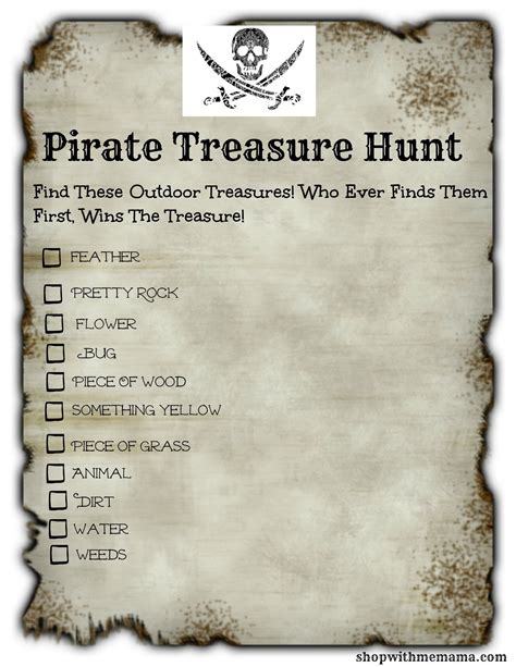 Printable Pirate Treasure Hunt Clues - Printable Word Searches