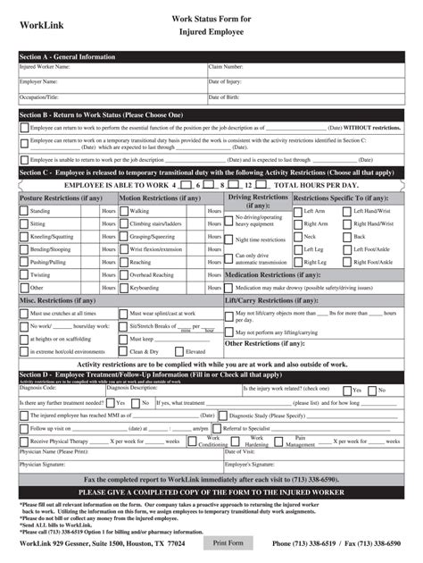 Memorial Hermann Return To Work Form - Fill Online, Printable, Fillable, Blank | pdfFiller