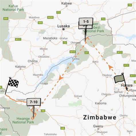 Reference map of Hwange National Park | Zimbabwe | Expert Africa