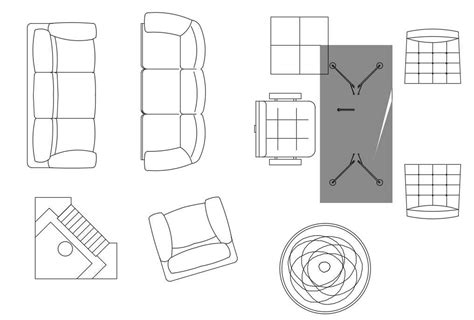 Couch Drawing Top View