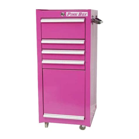 Original Pink Box 36.38-in x 18.38-in 4-Drawer Ball-Bearing Pink Steel Tool Cabinet at Lowes.com