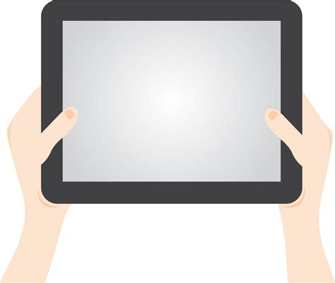 Tablet Vector Png Holding Ipad Clipart - Clip Art Library