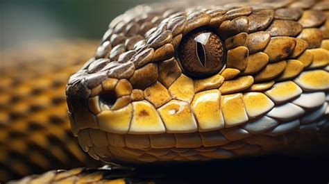 Premium AI Image | a close up of a snake's face