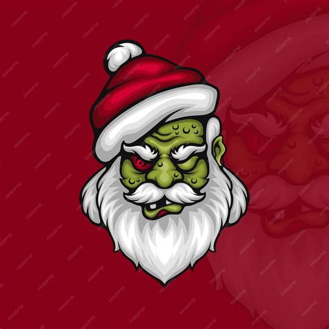 Premium Vector | Zombie santa