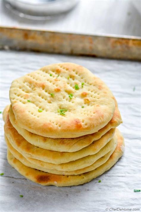 Quick Oven Baked Naan Bread Recipe | ChefDeHome.com