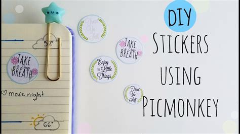 DIY Simple Stickers Using Picmonkey - For Planner and Bullet Journals ...