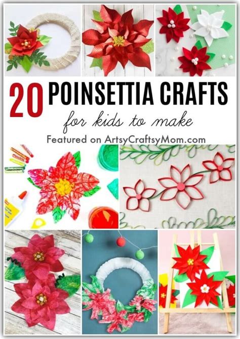 20 Pretty Poinsettia Crafts for Kids