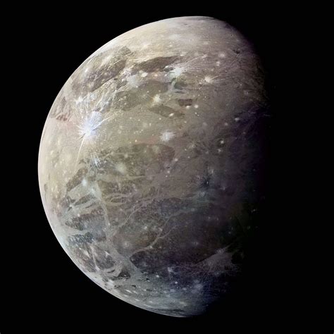 Ganymede, moon of Jupiter (NASA image) [3500 x 3500] : spaceporn