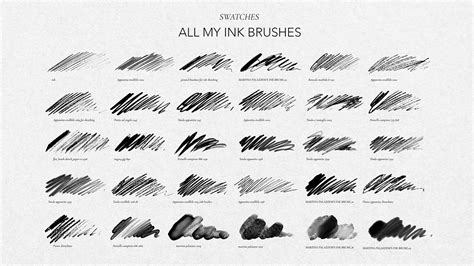All my INK BRUSHES for Photoshop | free download :: Behance