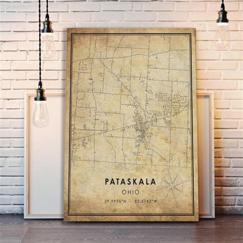 Pataskala Map Print Pataskala Map Ohio Map Art Pataskala - Etsy