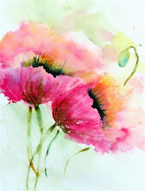 Aquarelle - Watercolor paintings | Flower painting, Watercolor, Watercolor flowers