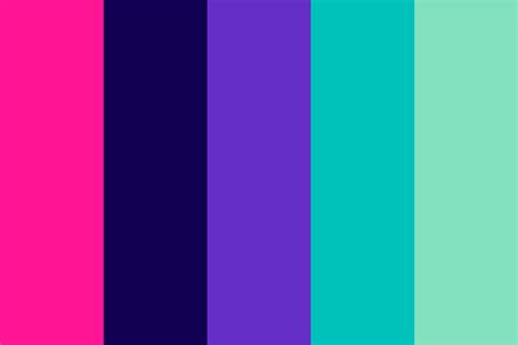 Neon at Night Color Palette | Neon colour palette, Flat color palette, Color schemes colour palettes