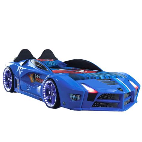 MOON Luxury Race Car Bed With LED Lights & Sound FX - Walmart.com