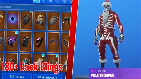 Yule Trooper Skin with 180+ Back Blings! | Yule Trooper - Fortnite New Skin - YouTube