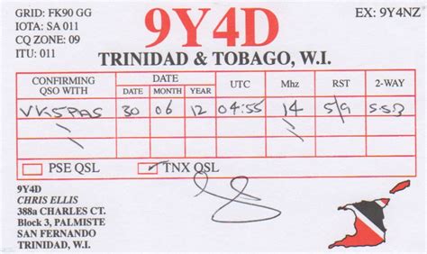 TRINIDAD & TOBAGO - Paul SIMMONDS (VK5PAS)