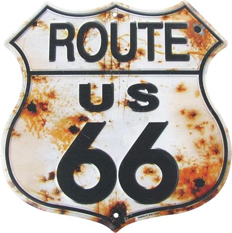 Rusty Highway Route 66 metal Sign Made US vintage rustico garage Man ...