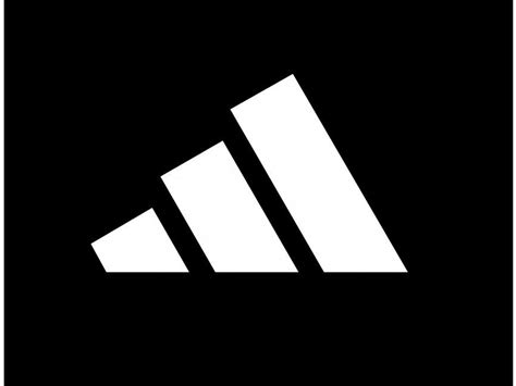 the adidas logo in black and white
