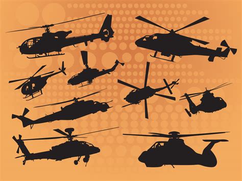 Helicopter Silhouette Vectors