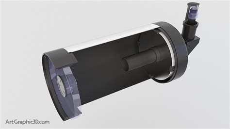 3D Model Telescope Maksutov Cassegrain Info Graphic