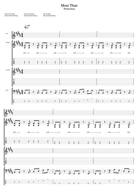 More Than Tab & Chords - Wintersleep | PaidTabs.com
