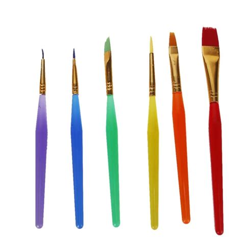 Paint Brushes 6 Pcs Set for Oil Painting-in Paint Brushes from Office & School Supplies on ...