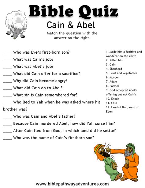 Cain And Abel Bible Study Questions - Caini Romania