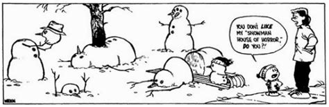 Calvin & Hobbes Snowman Cartoons - Funny Biz