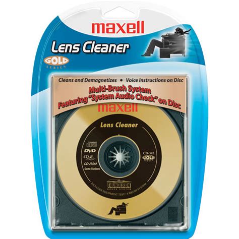 Maxell CD Laser Lens Cleaner (Gold) w/ System Check 190078 B&H