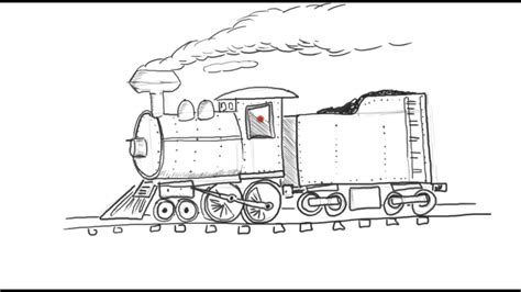 How to draw a cartoon train steam engine locomotive! - Simpletoons - YouTube