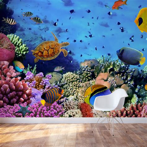 Underwater Coral Reef & Sea Life Wall Decal | Wallums