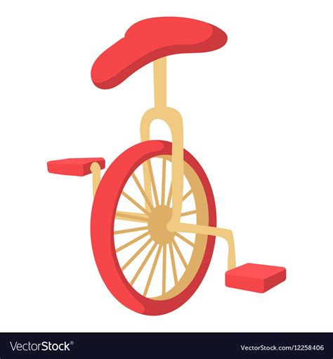 Unicycle icon cartoon style Royalty Free Vector Image