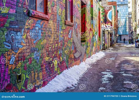 Graffiti in an Alley in the Kensington Market. Street Art or Mural Painting on Display at ...