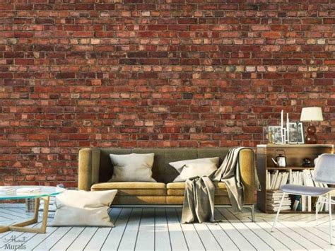 Old Brick Wall Mural | Realistic Red Brick Design | About Murals