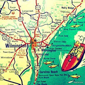 WILMINGTON Map Wilmington North Carolina Map Wall Art - Etsy ...