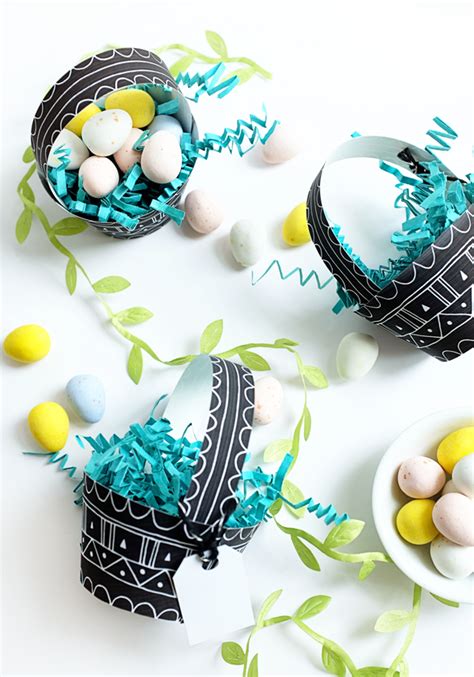 Printable Mini Patterned Egg Baskets